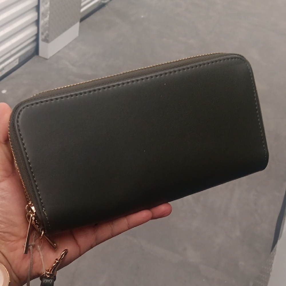 Sleek Dark Olive Green Wallet NWT